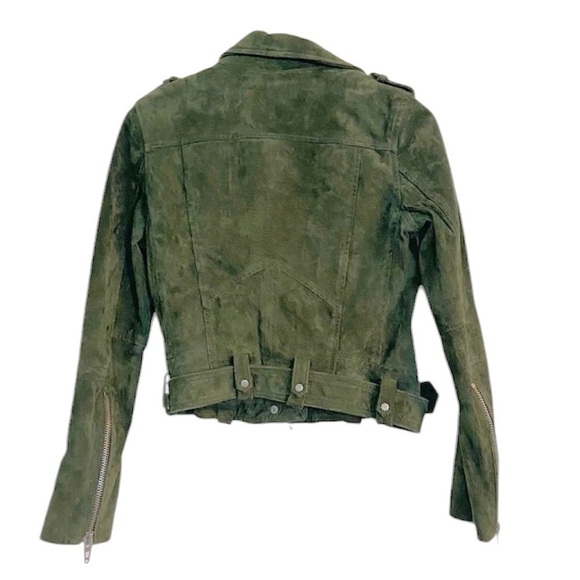 NWT Blank NYC Suede Moto Jacket Green Size XS - Picture 8 of 8